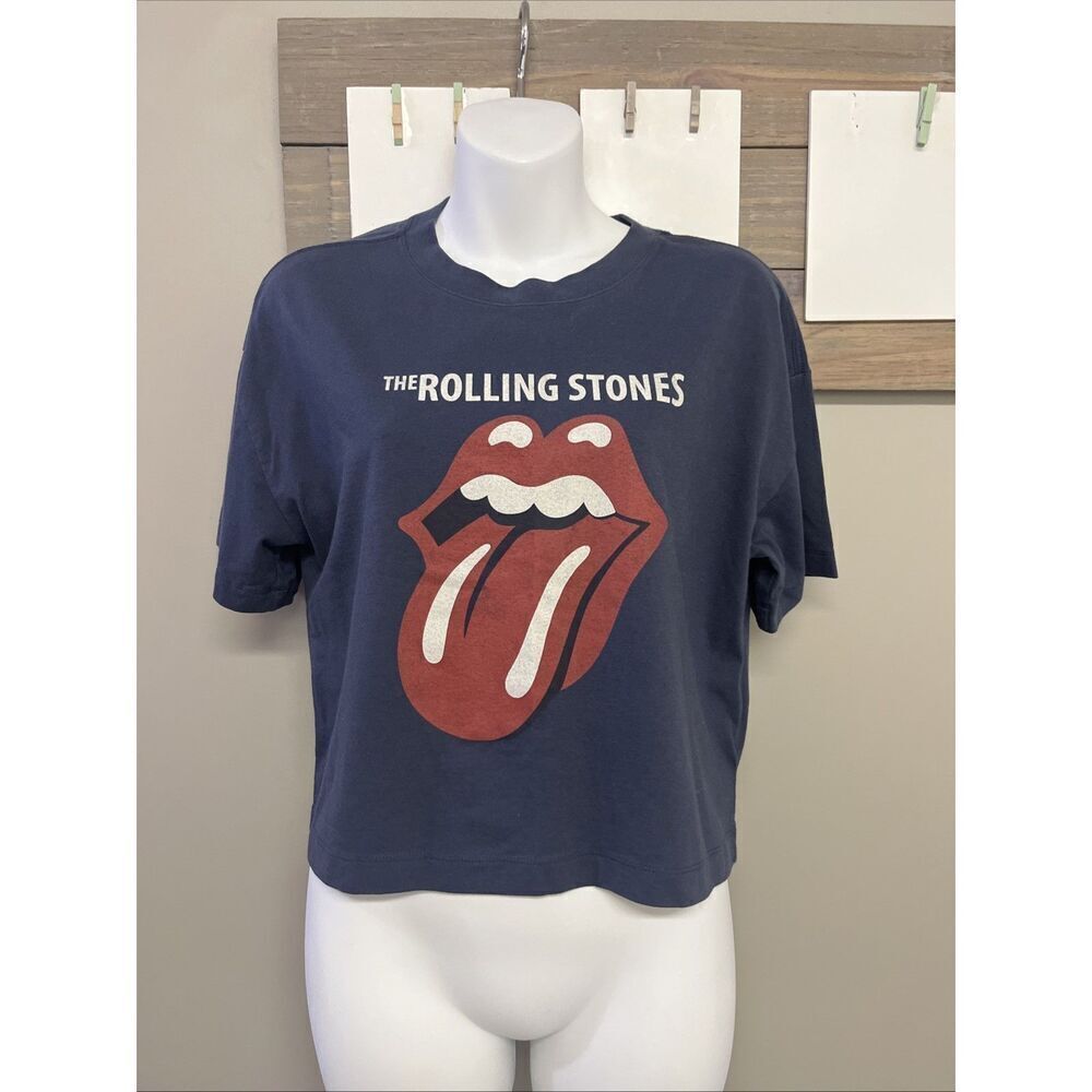 Gap Teen Rolling Stones Cropped Short Sleeves Oversized Band T-shirt 18-20